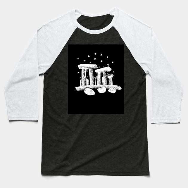 Stonehenge Baseball T-Shirt by GeeTee